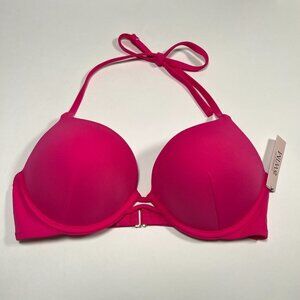 Victoria Secret 38D Bombshell Push Up Bikini Top Adds 2 Cups Miraculous Pink